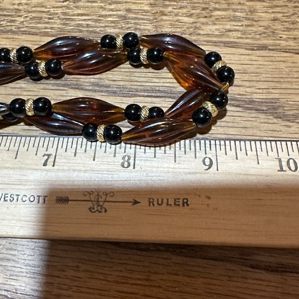 Vintage Handmade Artisan Premium Glass Beaded 36” Flapper Necklace & Earrings - Picture 4 of 5